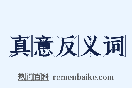 真意反义词是什么意思的图片